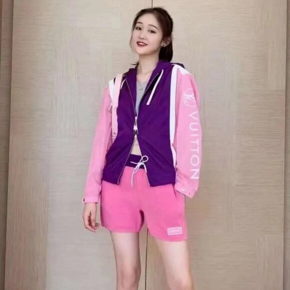 IW0256 Louis Vuitton Pink logo wool lace-up casual shorts S size - Picture 8 of 8